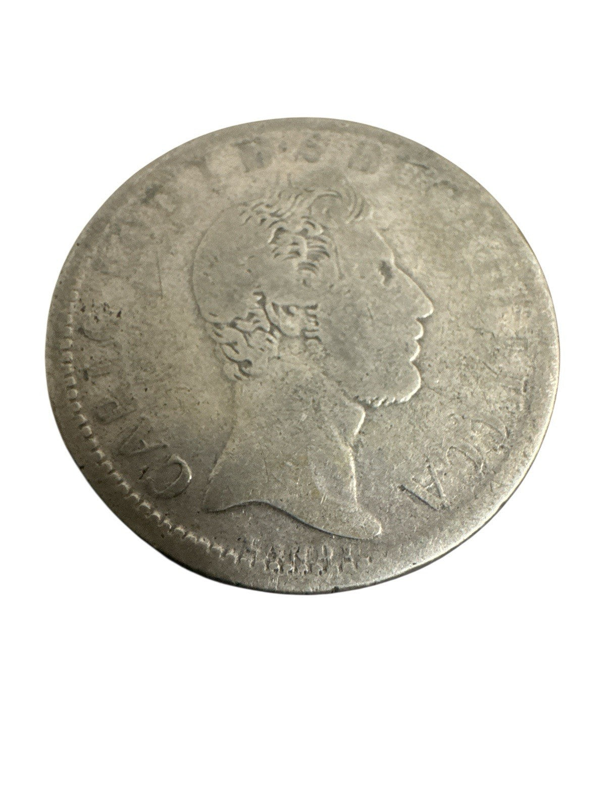 2 Lire 1837 Italien  Italia  Duca di Lucca Carlo Ludovico I . Silber