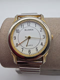 Blumen Herren Armbanduhr Quarz – Flexband – Klassisch – Gold/Silber
