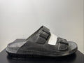 Rohde Herren Pantoletten Gr. 46 Leder Clogs Anthrazit 5918