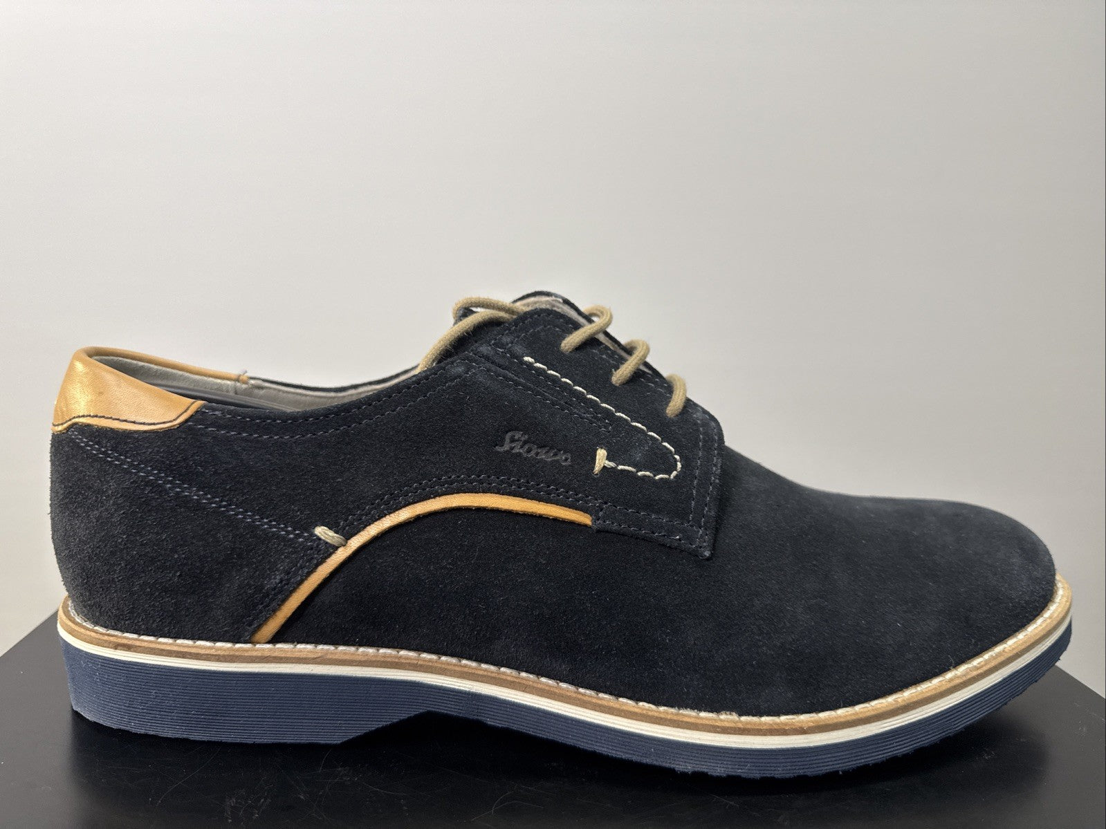 Encanio-702 Business Schuh Derby SIOUX Tempesta Dunkelblau SALE Gr. 43,5