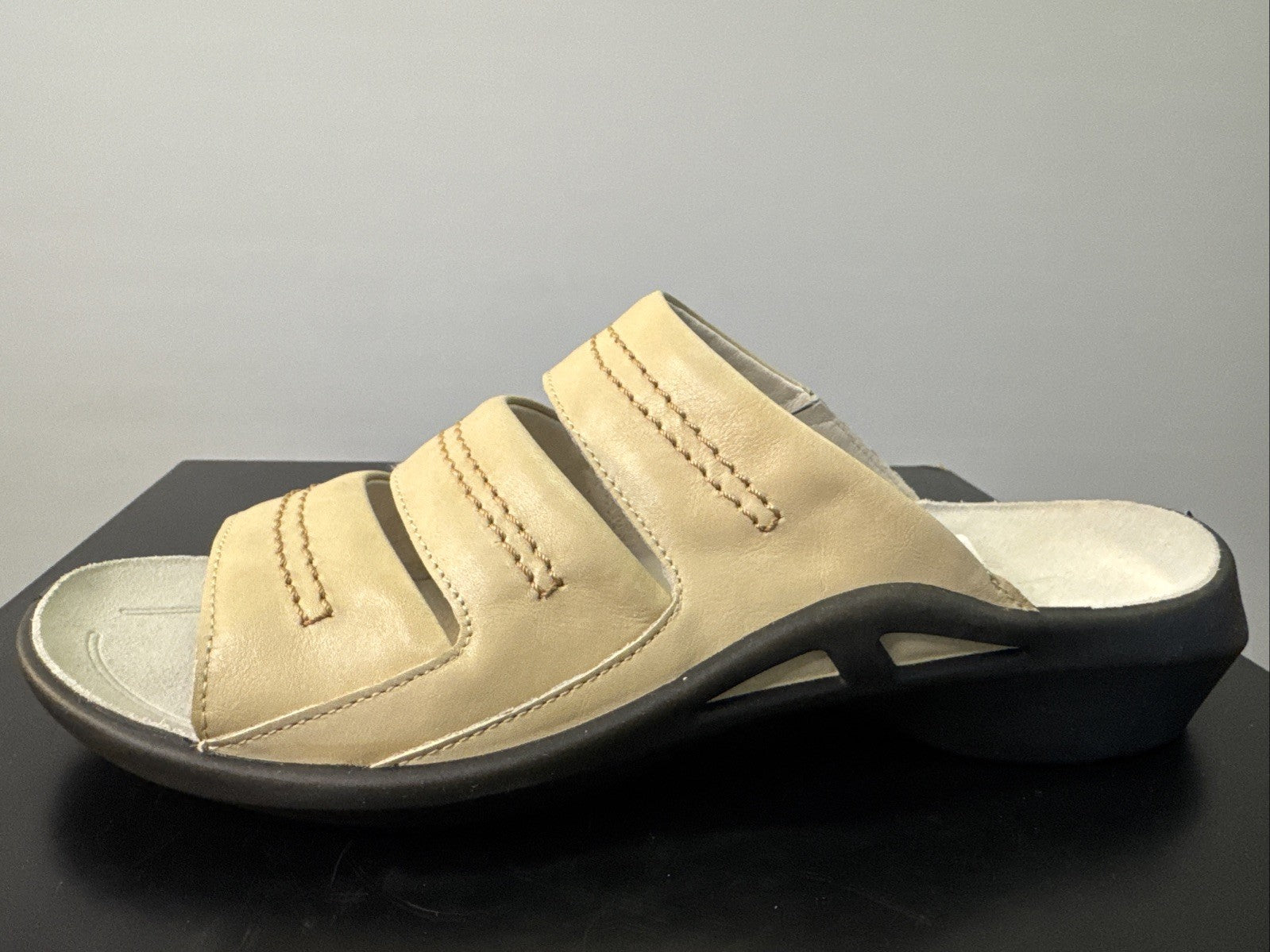 Romika Slipper Herren Gr. 42 Leder Beige 