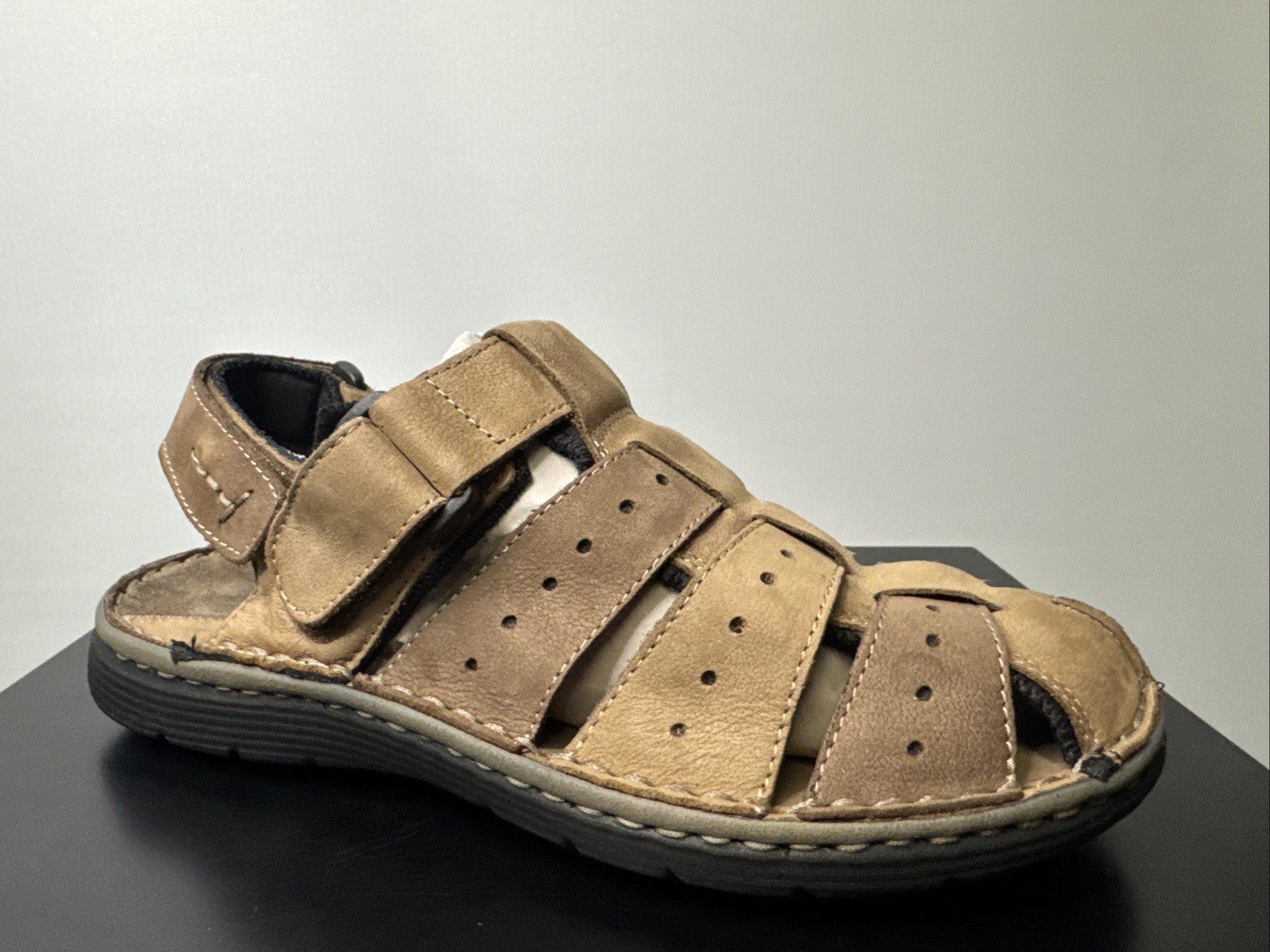 Rohde Herren Sandale Gr. 40 Leder Camel 