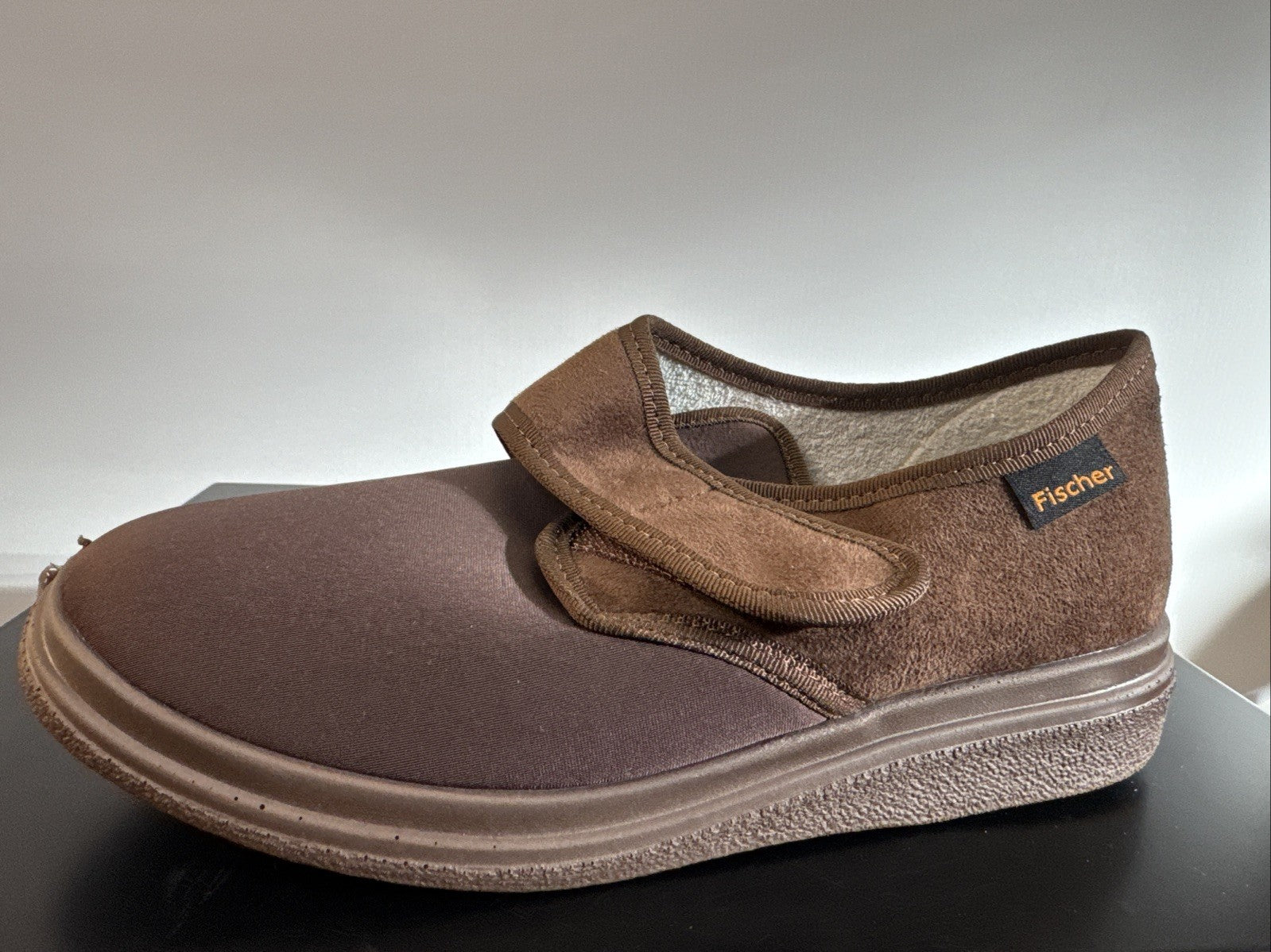 Fischer Markenschuh Herren Pantoffel Gr. 47 Halbschuh Braun