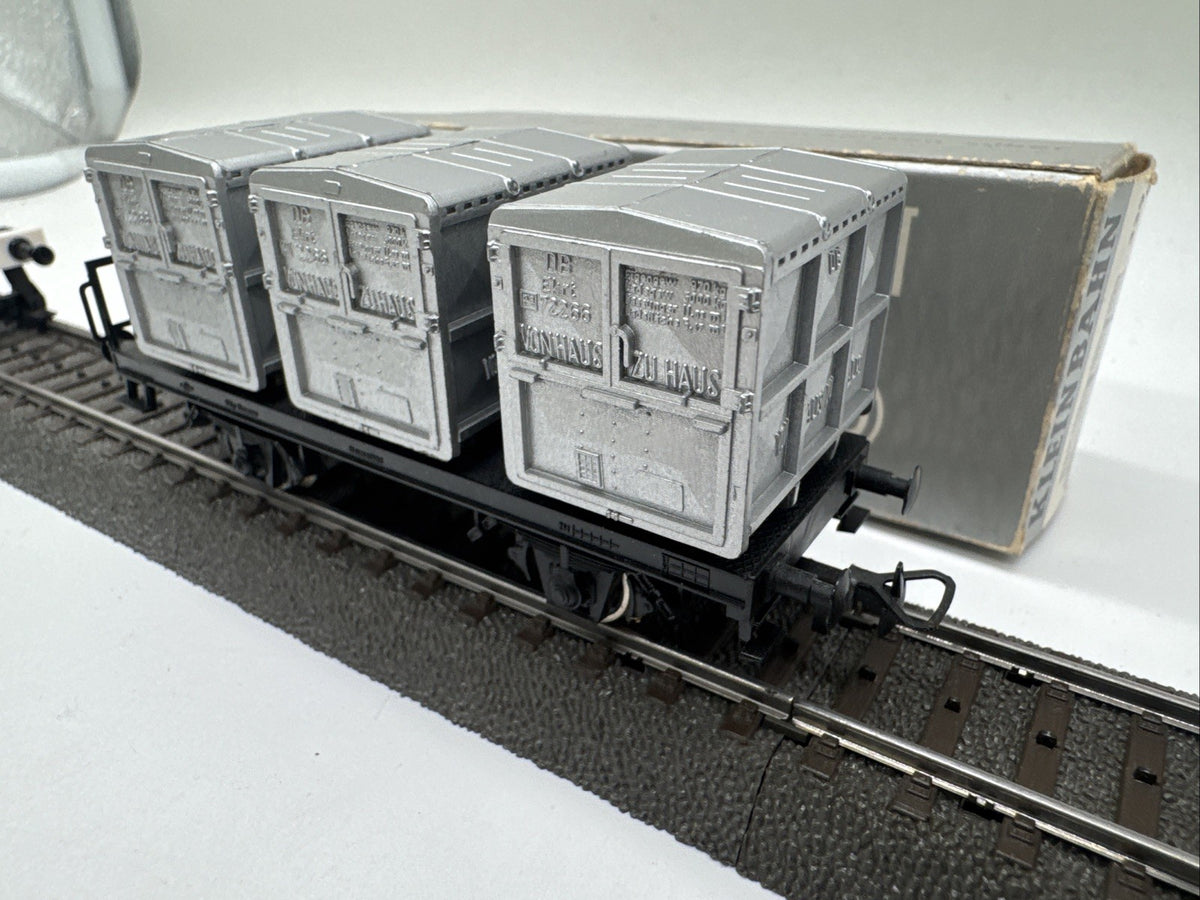 Kleinbahn H0 339 Güterwagen "Von Haus zu Haus" der DB in grauer OVP
