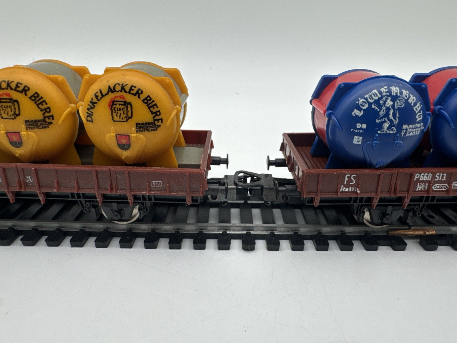 Lima H0 offener Güterwagen Löwenbräu & Dinkelacker Biere Set