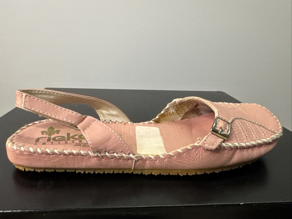 Rieker Slipper Gr. 36 Leder Rosa