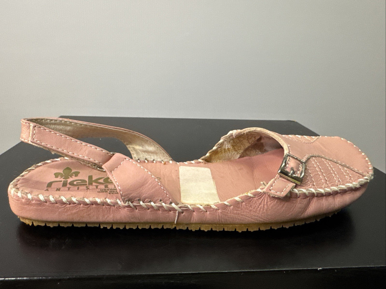 Rieker Slipper Gr. 36 Leder Rosa