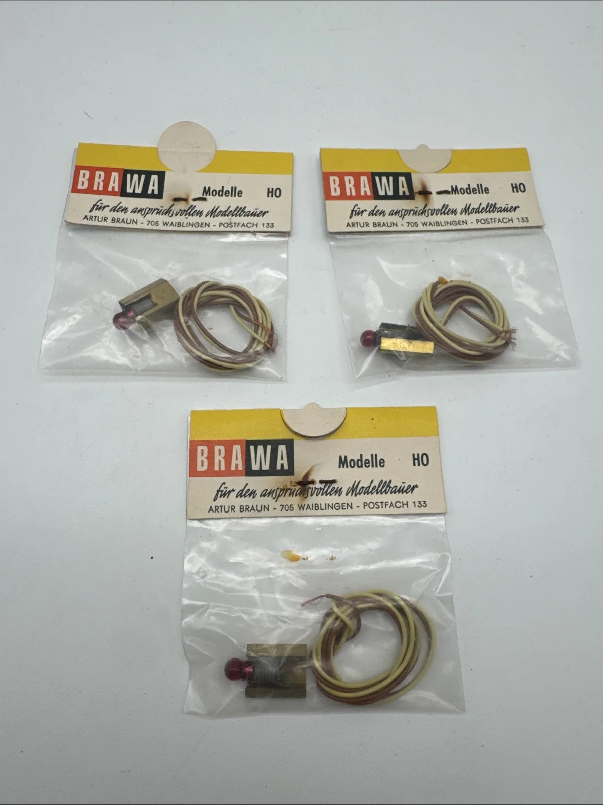 Brawa H0 904 (9041) Rot Glüh-Lampe OVP ungeöffnet 3er Pack