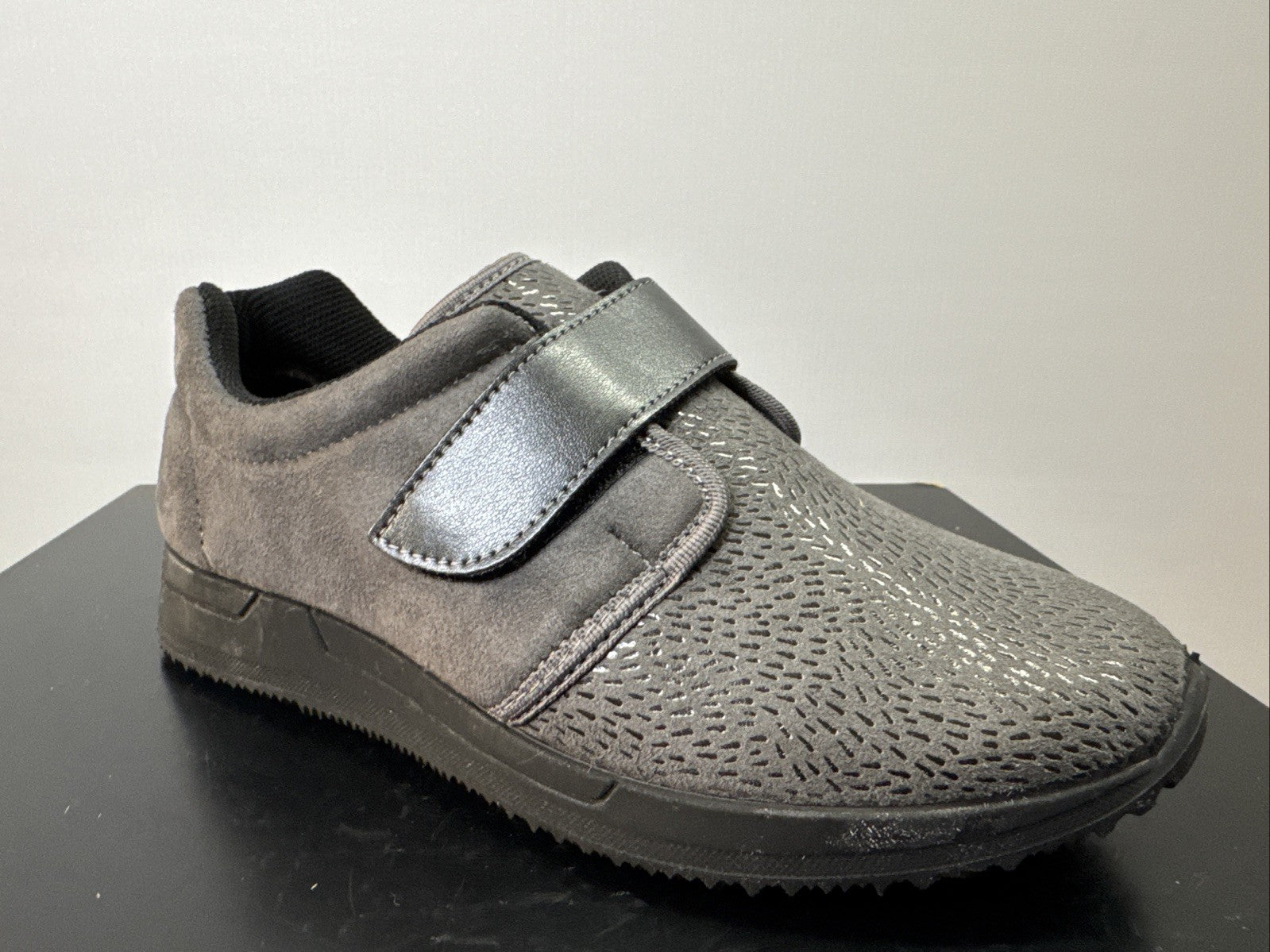 Fischer Markenschuh Gr. 38 Damen Halbschuh Grau Leder