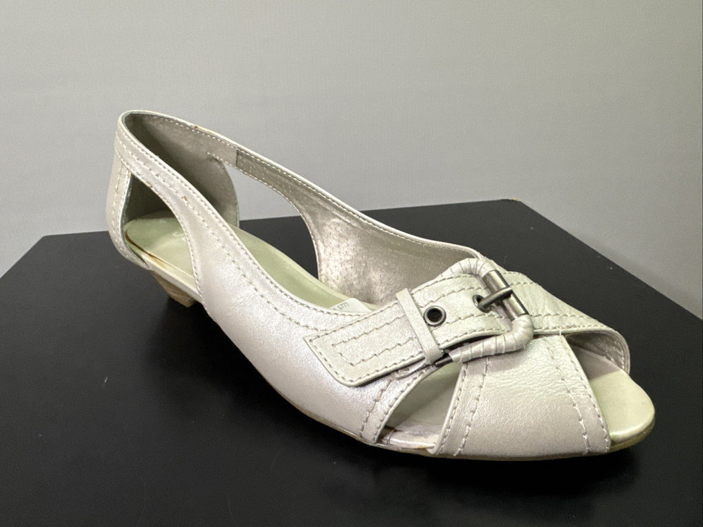Jana Pumps Gr. 4 Leder Weiß 
