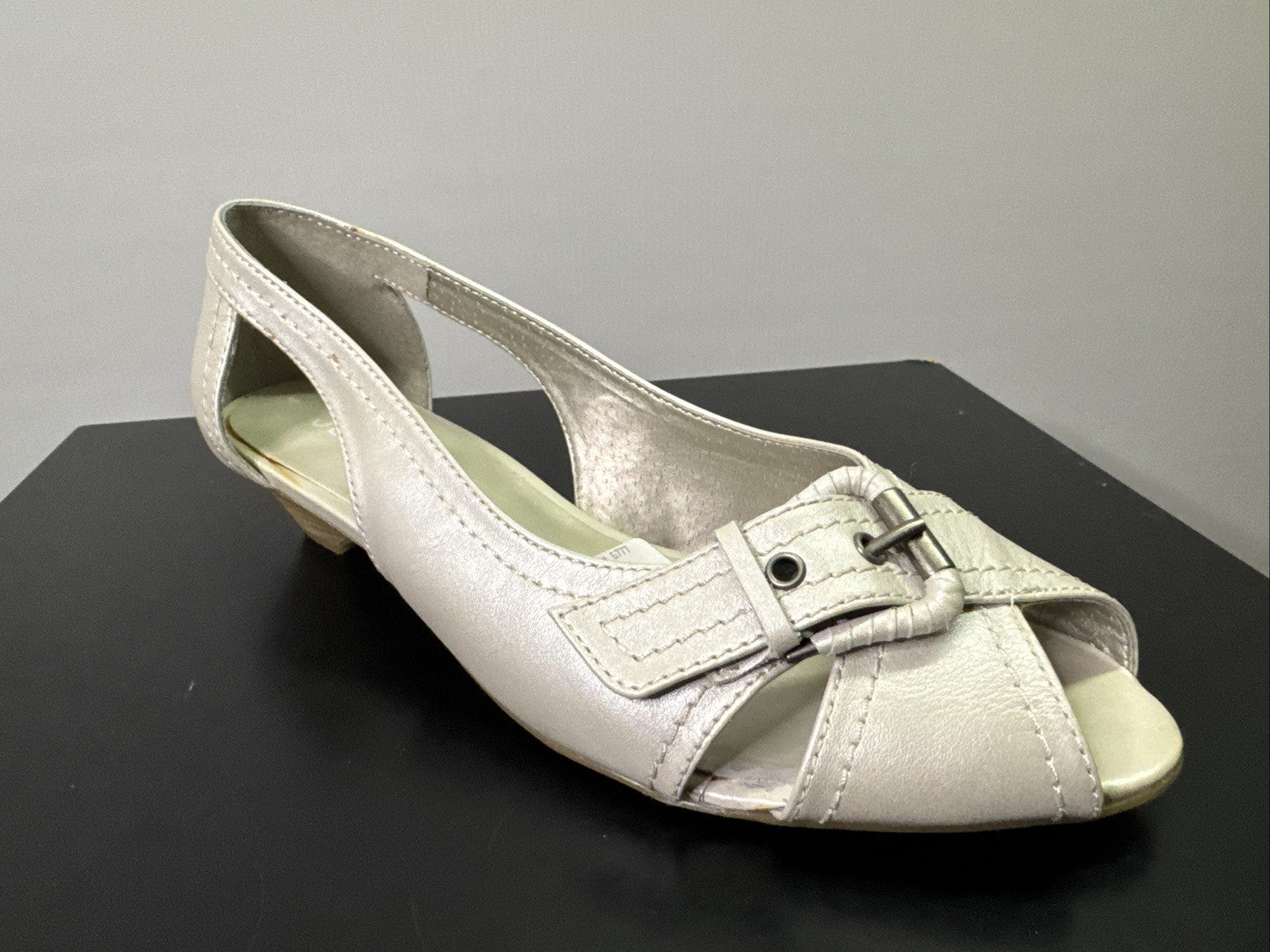 Jana Pumps Gr. 4 Leder Weiß 