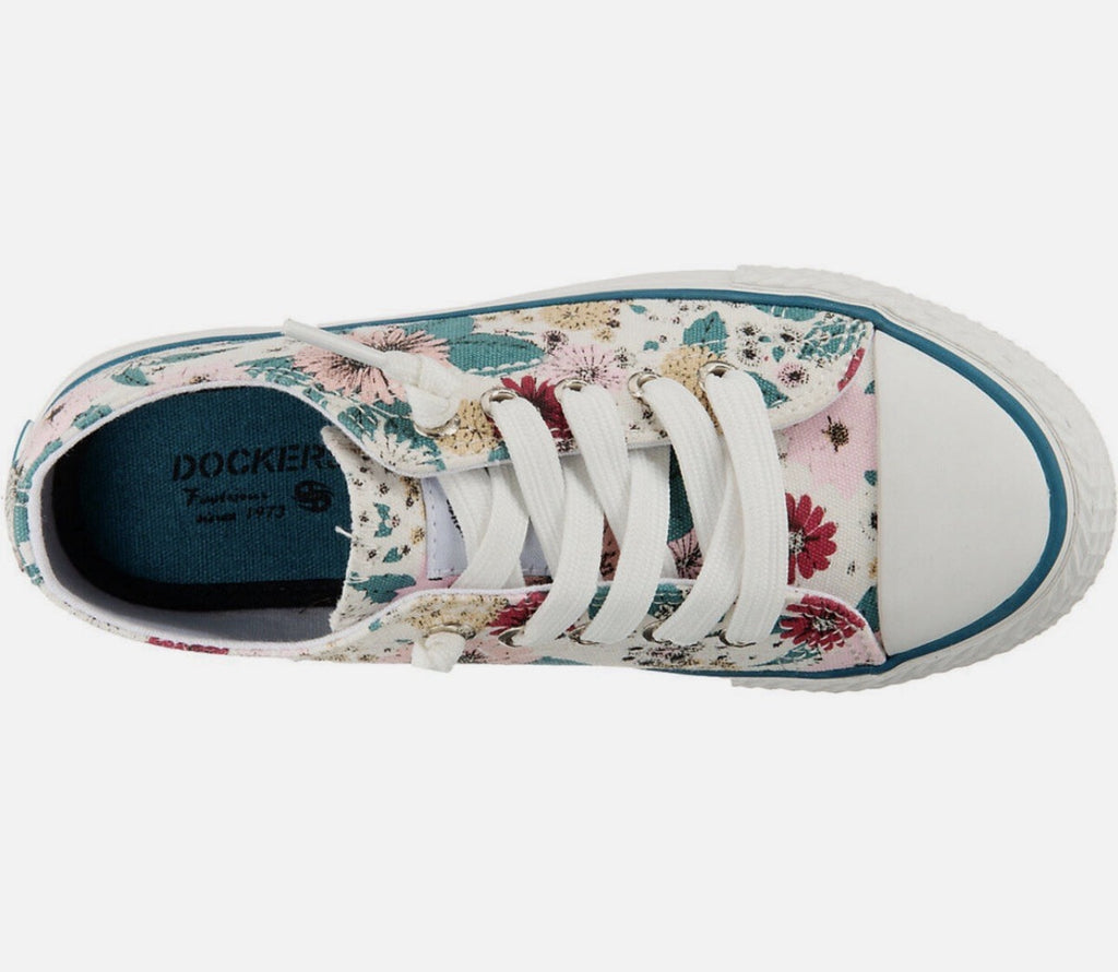 Dockers by Gerli Kinder Gr. 31 Slip-On Sneaker Blumen Halbschuh Freizeitschuh