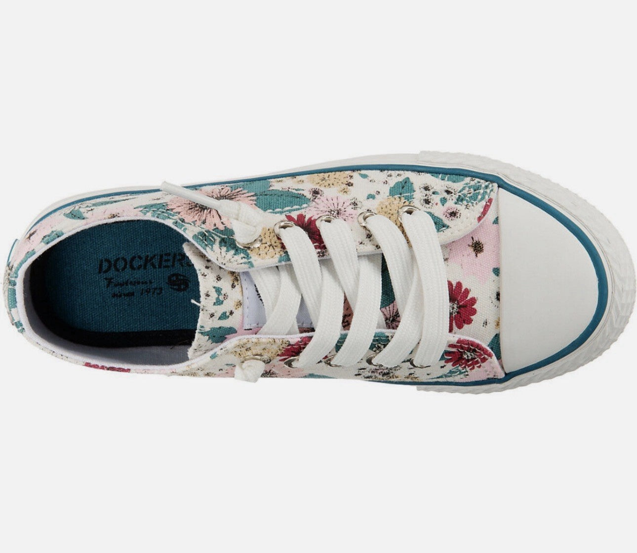 Dockers by Gerli Kinder Gr. 31 Slip-On Sneaker Blumen Halbschuh Freizeitschuh