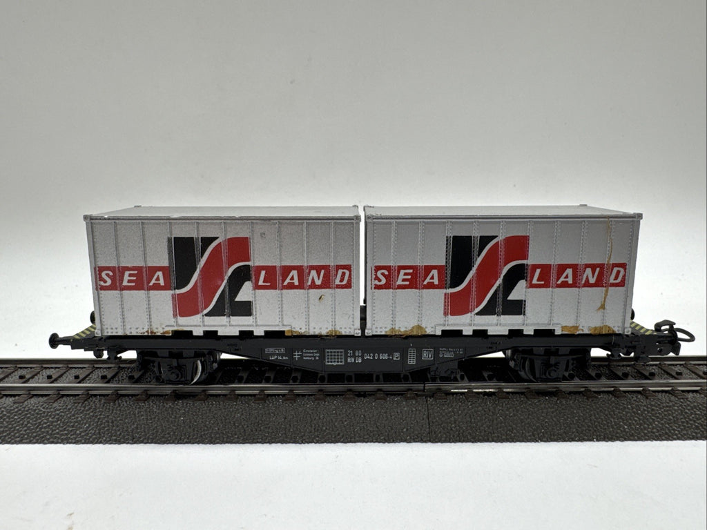 Märklin H0 4668 Containerwagen 042 0 606-4 Sea Land DB # 389
