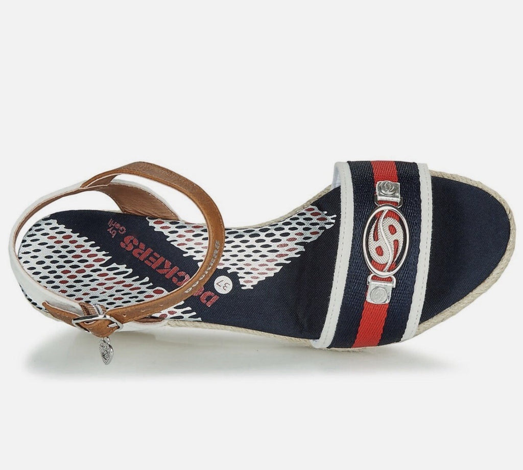 DOCKERS by Gerli Damen Sandalette Gr. 37 Riemensandale Keilsandalette