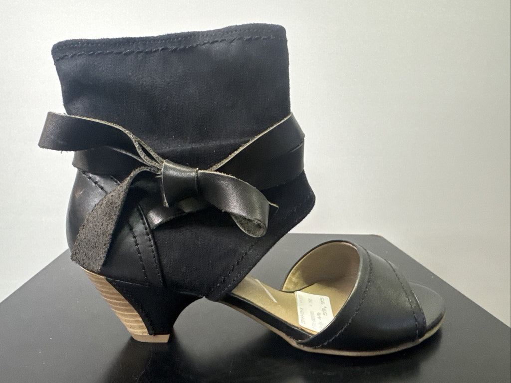 Jana Sandalette  Gr. 4,5 Leder Schwarz Damen Absatzschuh