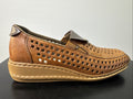 Rieker Halbschuh Gr. 36 Damen Leder Braun Slip On