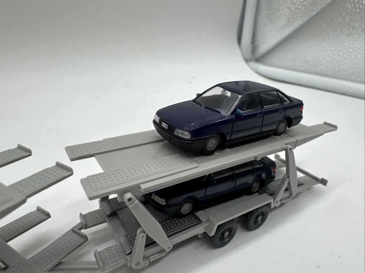 WIKING Modell 58027 Mercedes-Benz 1622 Autotransporter, rot-grau, 1:87
