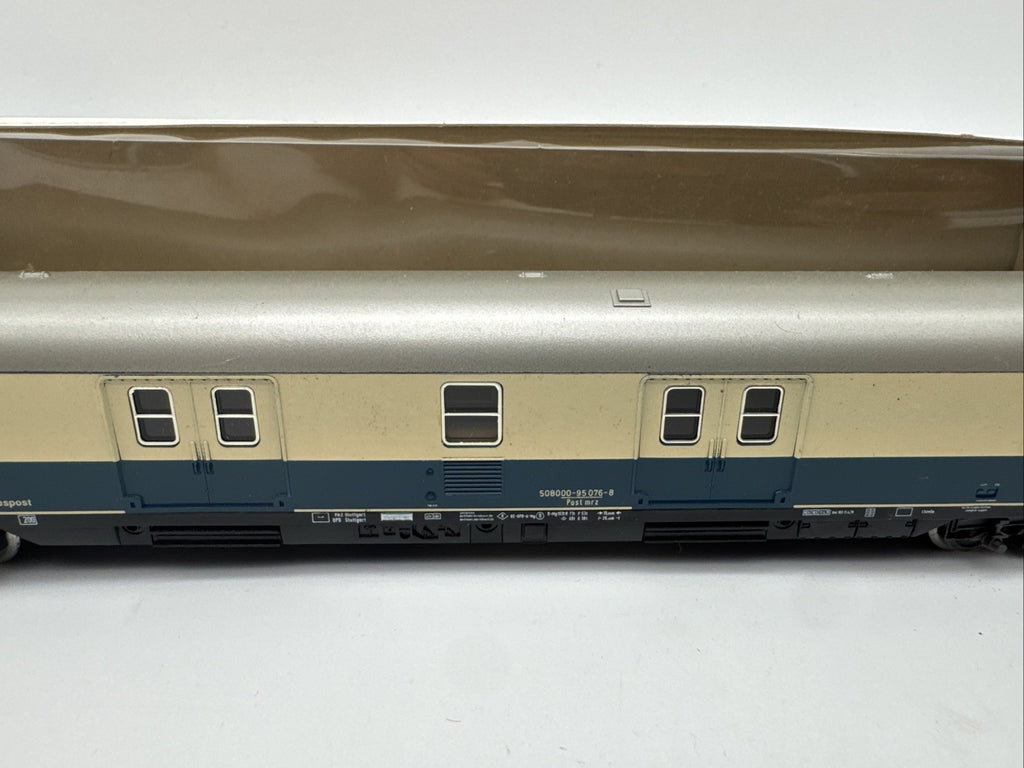 Märklin H0 AC 4157 Bahnpostwagen / Post mrz / DB / OVP blau Top Zustand