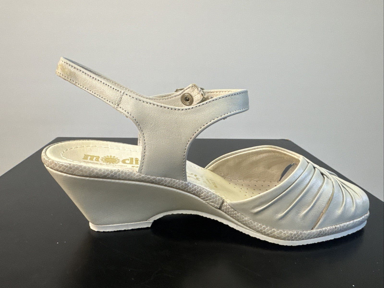 Rohde Sandalette Gr. 4 Damen Weiß Leder