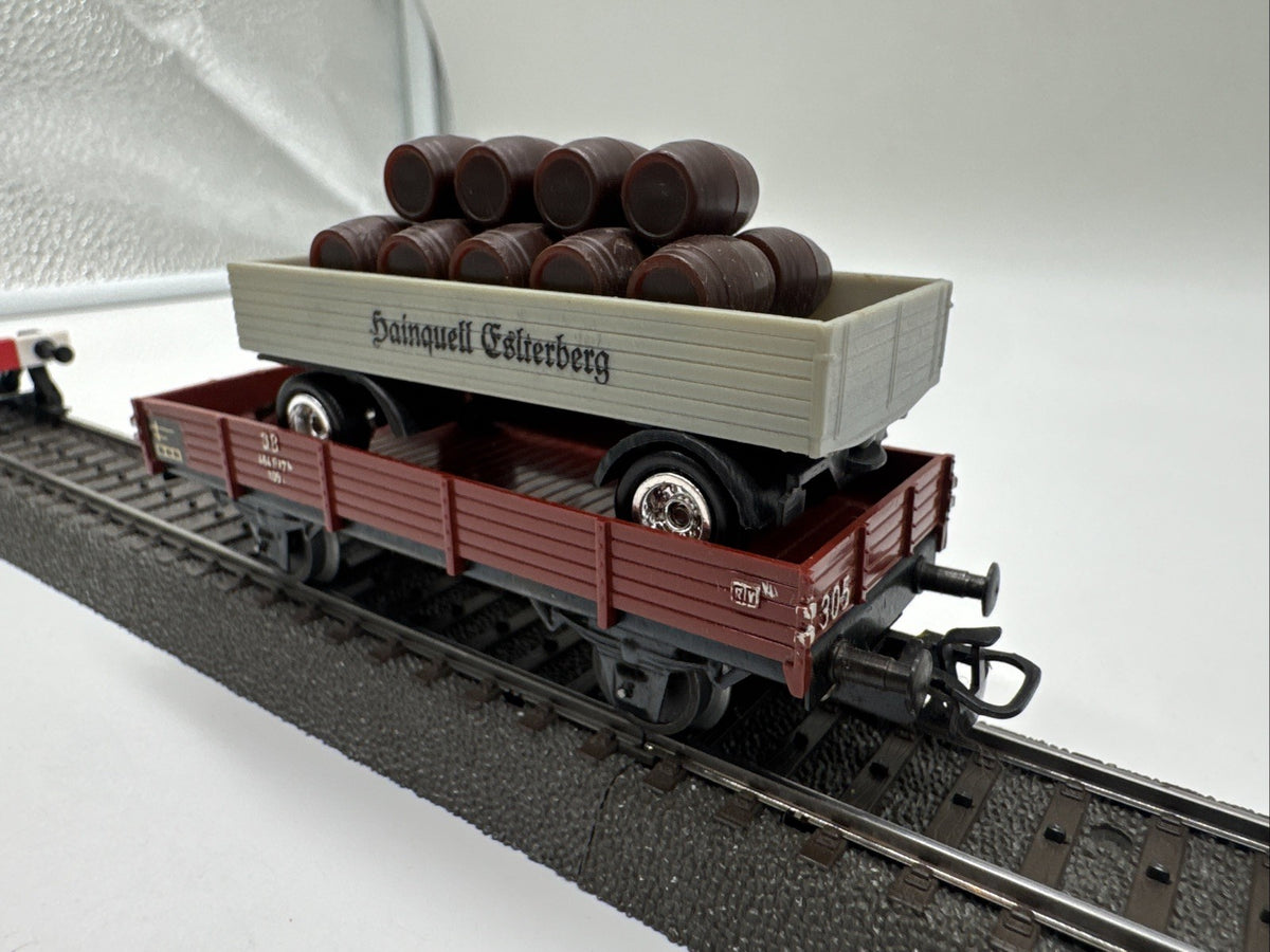 Märklin 4503 H0 Niederbordwagen 464 637 , DB Beladen #525
