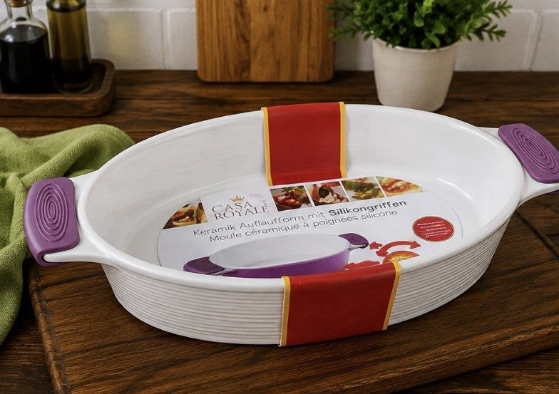 Casa Royale Keramik Auflaufform Oval 39 × 21 × 8 cm