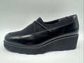 Gabor Damen Halbschuh Gr. 37 Leder Loafer Schwarz 