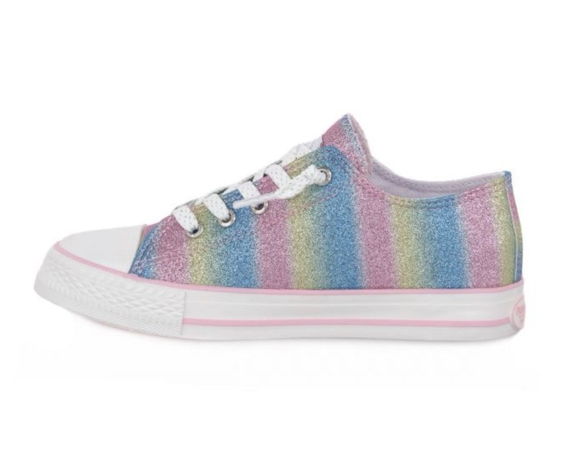 Dockers by Gerli Gr. 37 Low Top Silber Glitzer Sneaker Freizeitschuhe