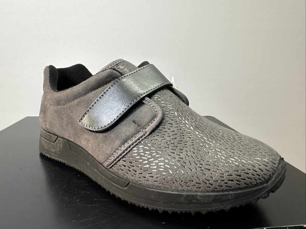 Fischer Markenschuh Gr. 41 Damen Halbschuh Grau Leder