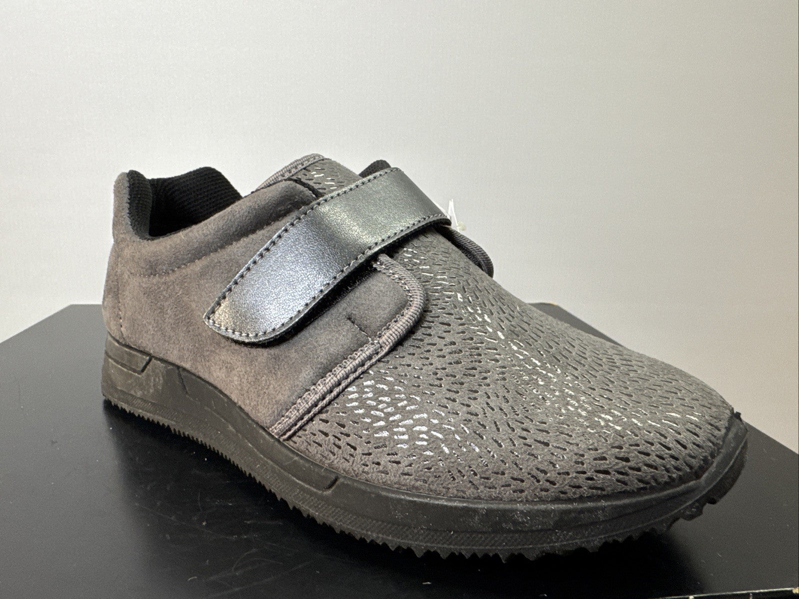 Fischer Markenschuh Gr. 41 Damen Halbschuh Grau Leder