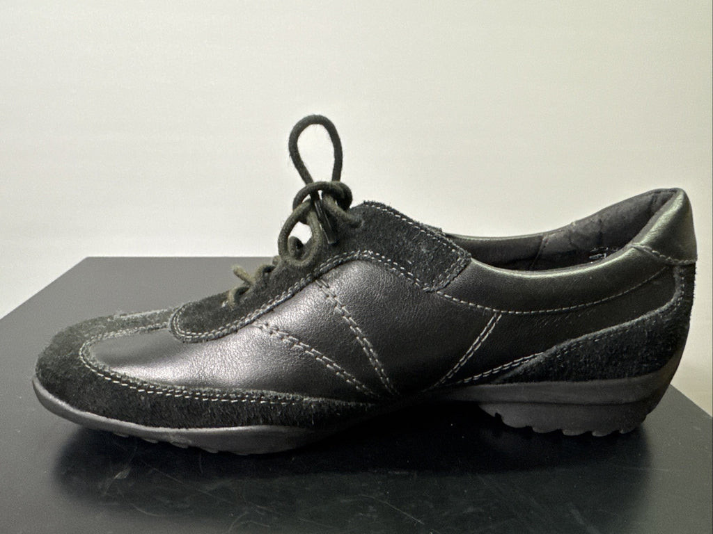 Jana Halbschuh Gr. 4 Damen Leder Schwarz