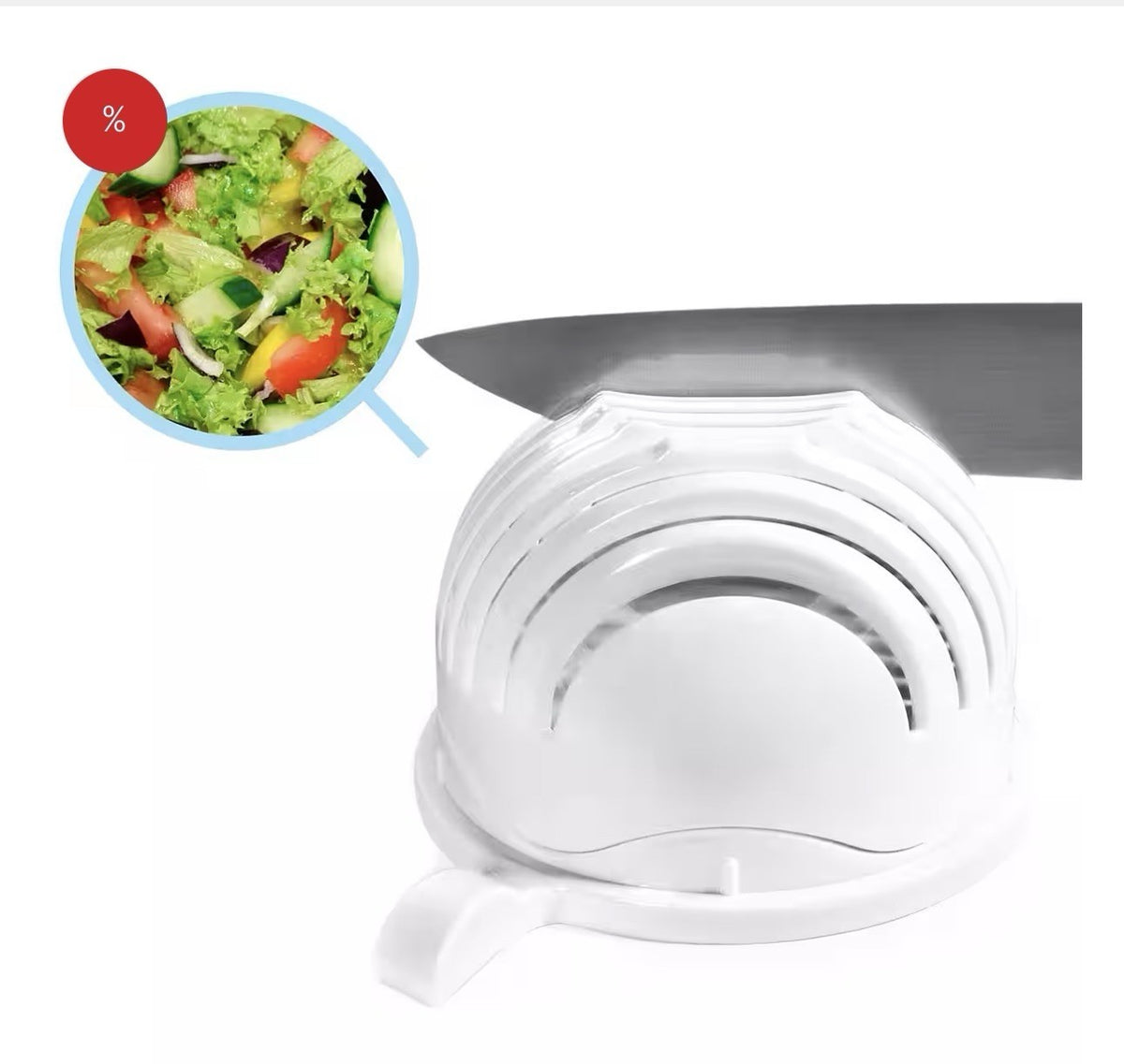 Salatschneider Salat-Schüssel 3-in-1 Gemüseschneider
