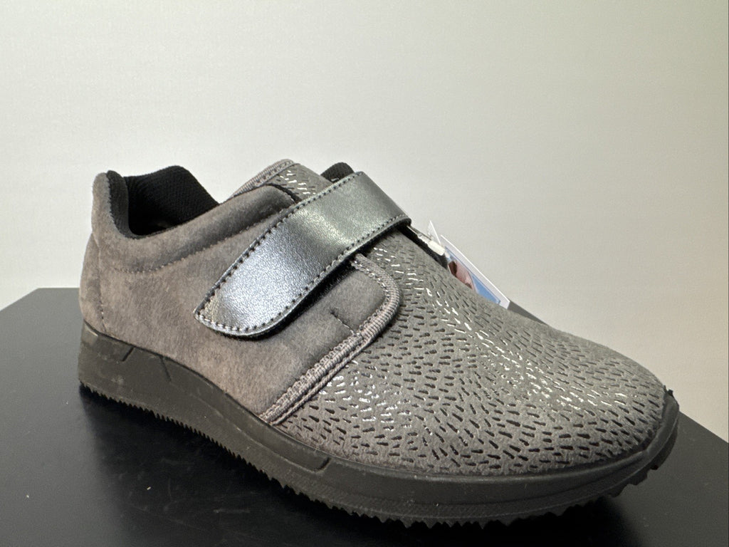 Fischer Markenschuh Gr. 36 Damen Halbschuh Grau Leder