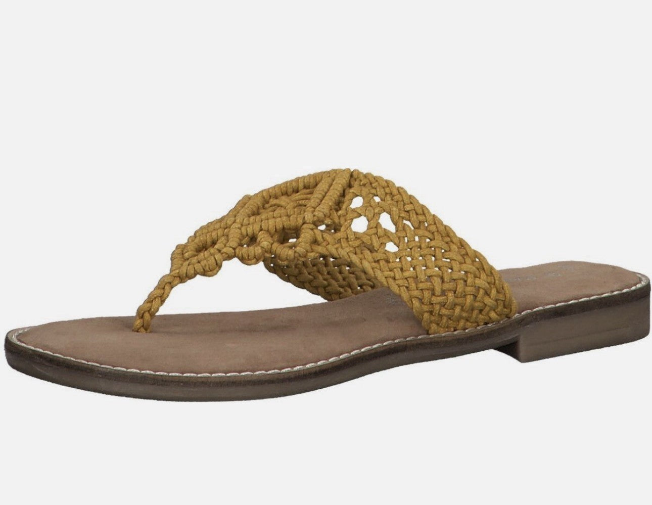 Marco Tozzi Damen Gr. 39 T-Spangen Sandalen Zehentrenner Sandalette Saffron