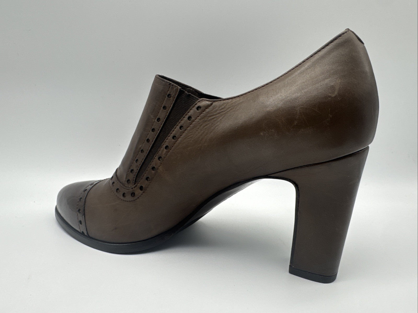 Calpierre Damen Halbschuh Gr. 39 Absatzschuh Leder Braun 
