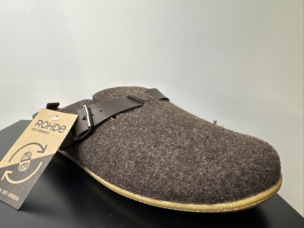 Rohde Herren Filz Pantolette Gr. 44 Mocca Pantoffel 6922