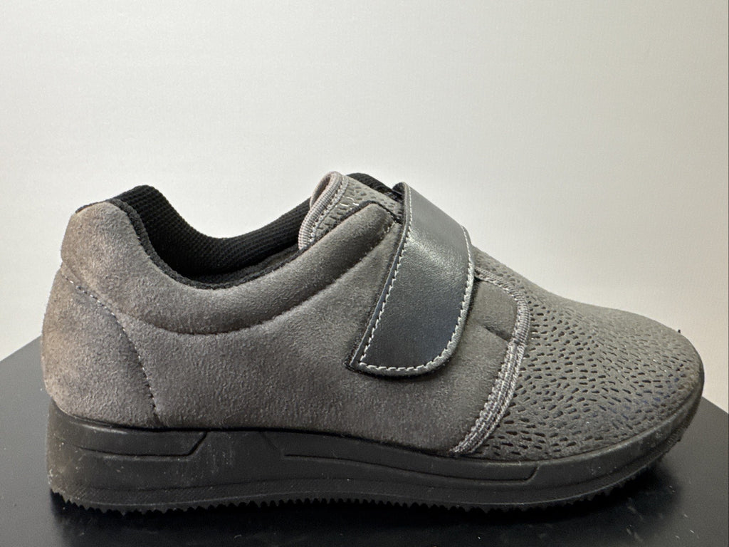 Fischer Markenschuh Gr. 41 Damen Halbschuh Grau Leder
