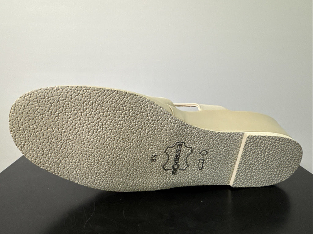 Rohde Sandalette Gr. 8,5 Damen Beige Leder