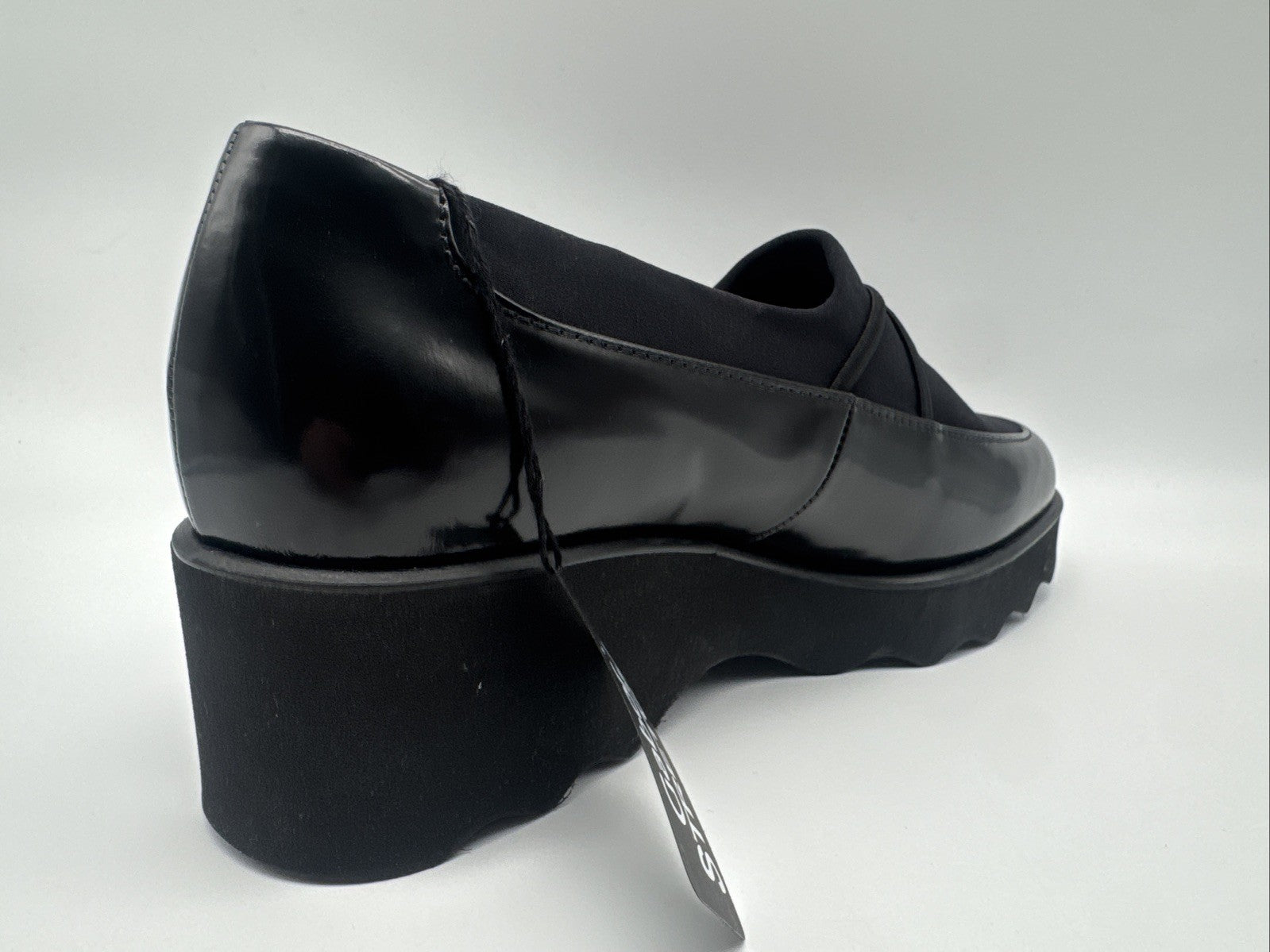 Gabor Damen Halbschuh Gr. 37 Leder Loafer Schwarz 