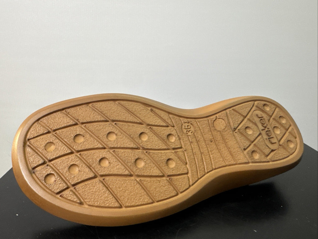 Rieker Sandale Gr. 36 Leder Slip On