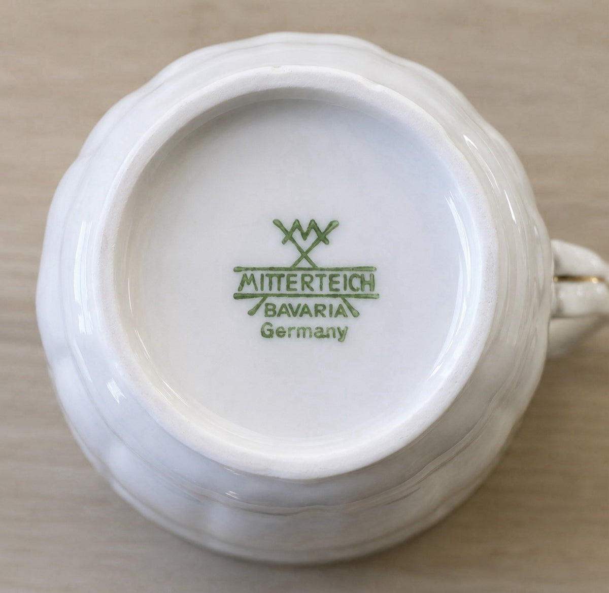 Mitterteich Kaffeetassen weiß Goldrand Bavaria Porzellan Neu