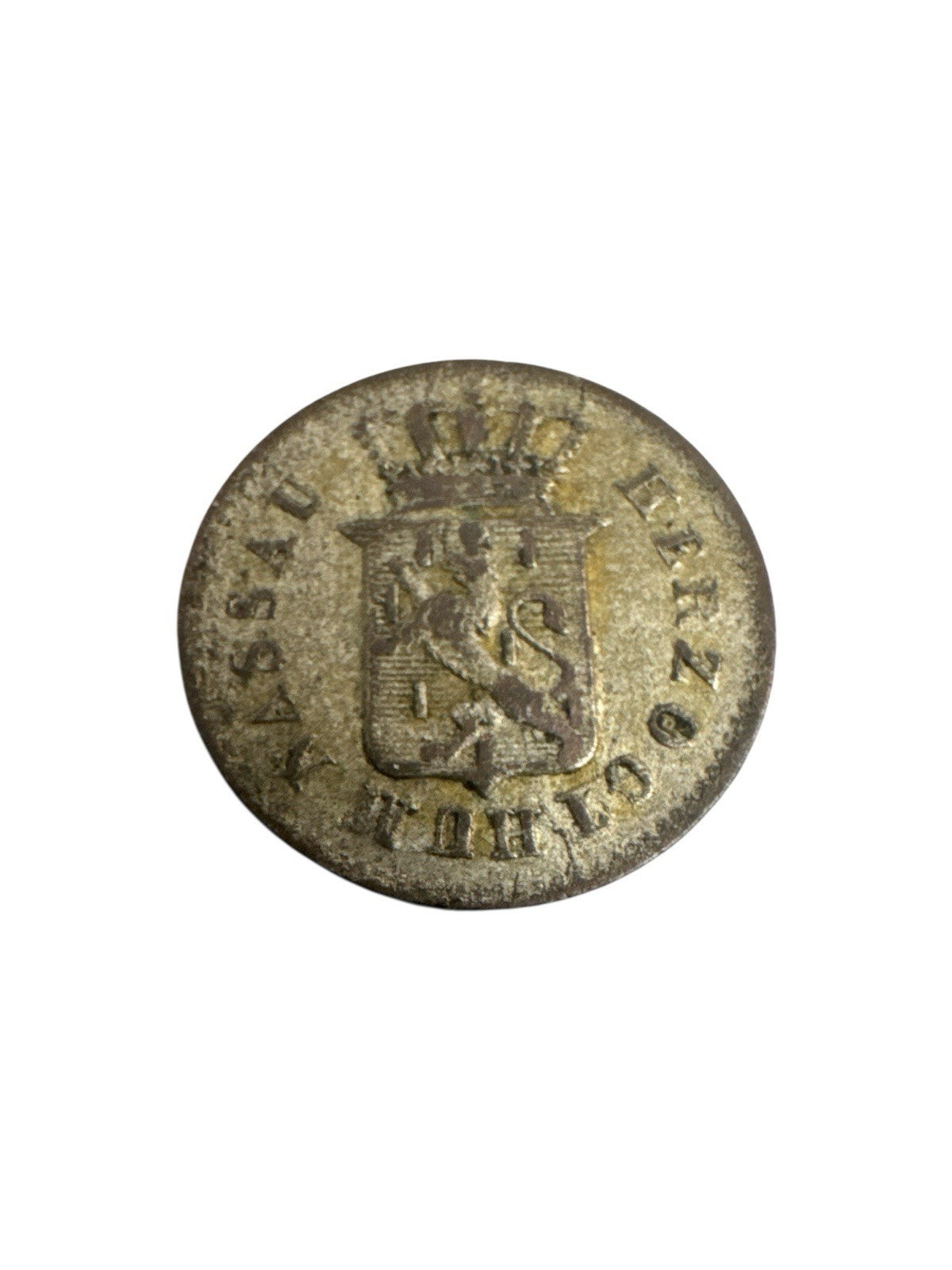Altdeutschland - Nassau 1 Kreuzer 1853 - Silber 0.229, 0.7g, ø 14mm KM# 56