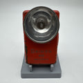 Daimon 412 Taschenlampe Made in Germany Leuchte Blech 11cm Orange Rot Vintage