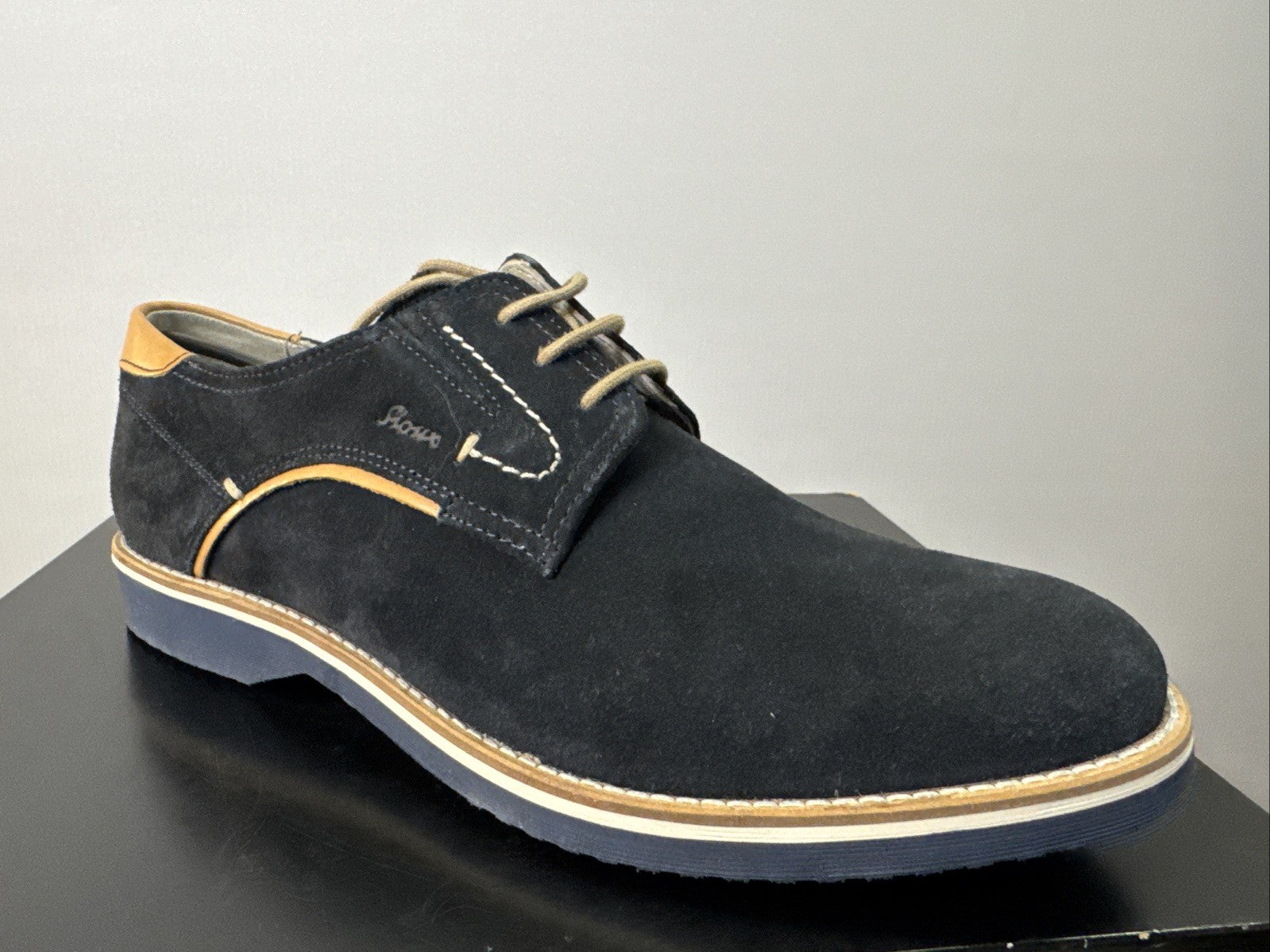 Encanio-702 Business Schuh Derby SIOUX Tempesta Dunkelblau SALE Gr. 44,5