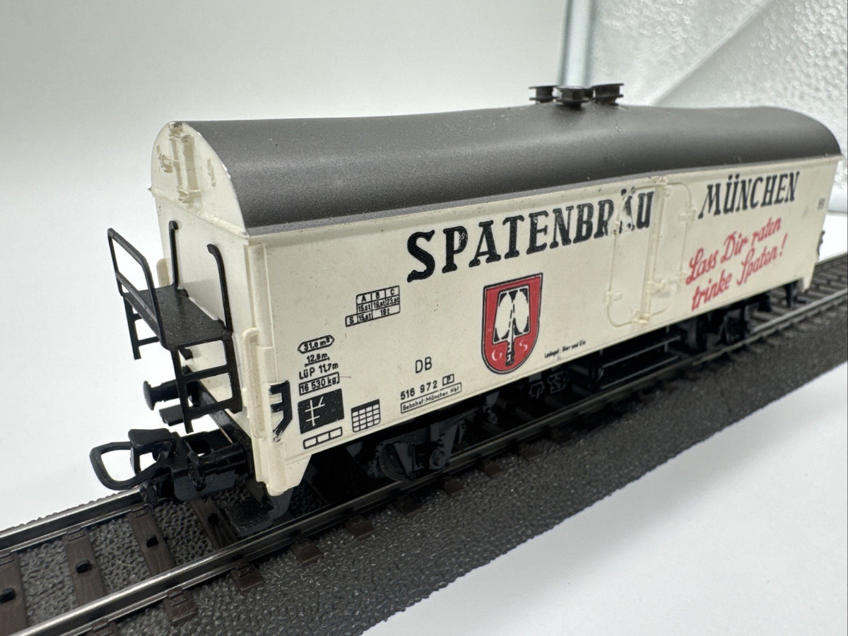 Märklin Bierwagen mit Brh Spatenbräu München weiß DB #501