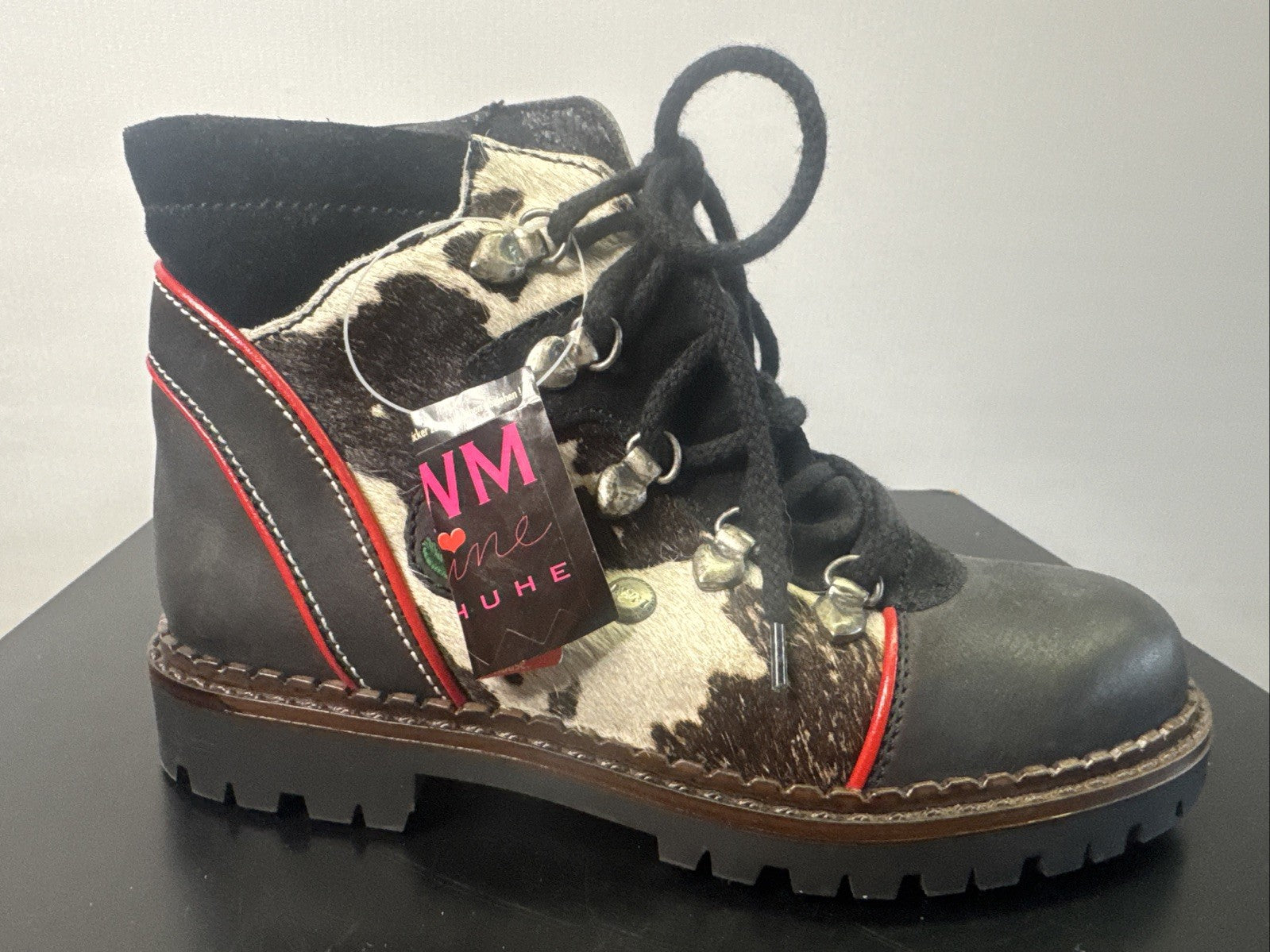 EWM Mädchen Stiefel Gr. 33 Leder 