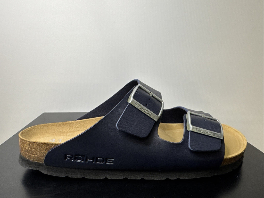 Rohde Herren Pantoletten Gr. 40 Leder Clogs Ocean 5920