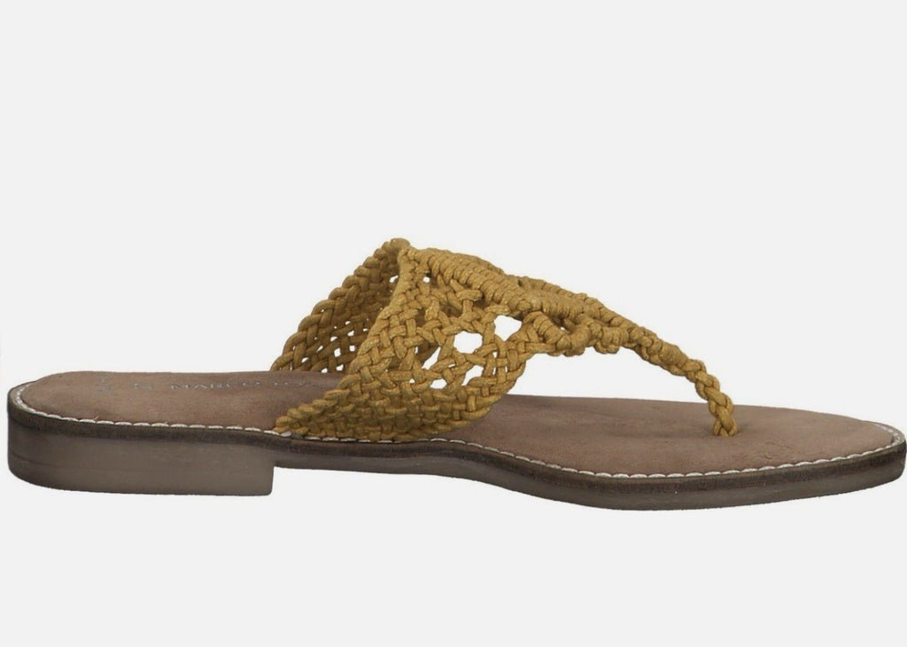 Marco Tozzi Damen Gr. 40 T-Spangen Sandalen Zehentrenner Sandalette Saffron