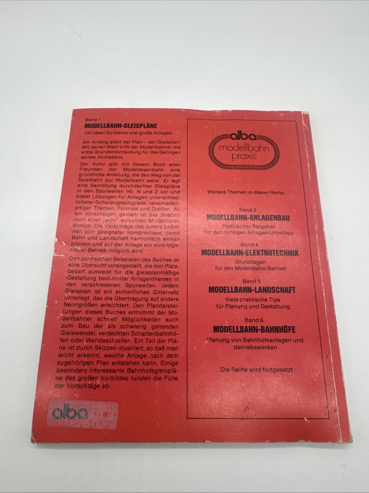 Modellbahn Gleispläne - Alba Modellbahn Praxis - Buch 1987 - guter Zustand