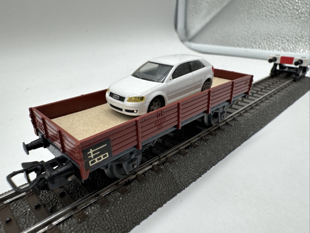 Märklin 4503 H0 Niederbordwagen 464 637 Mit Ladung Herpa Audi A3 DB #405